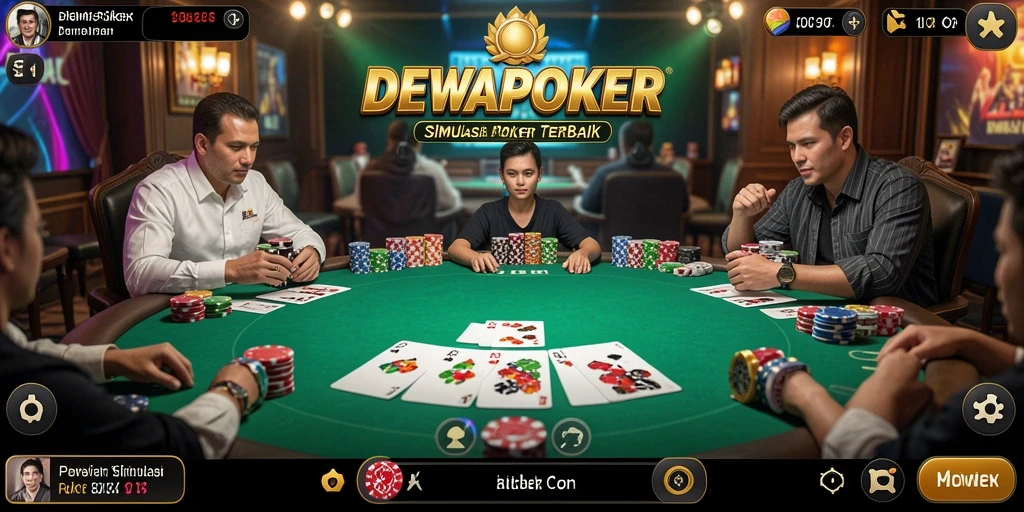 Gameplay DEWAPOKER yang mendebarkan dengan interaksi sosial.