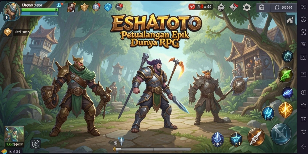 Screenshot gameplay ESHATOTO dengan aksi seru di dunia RPG.