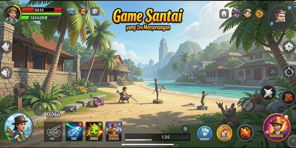 Screenshot IDX66 menampilkan gameplay yang seru dan penuh warna.