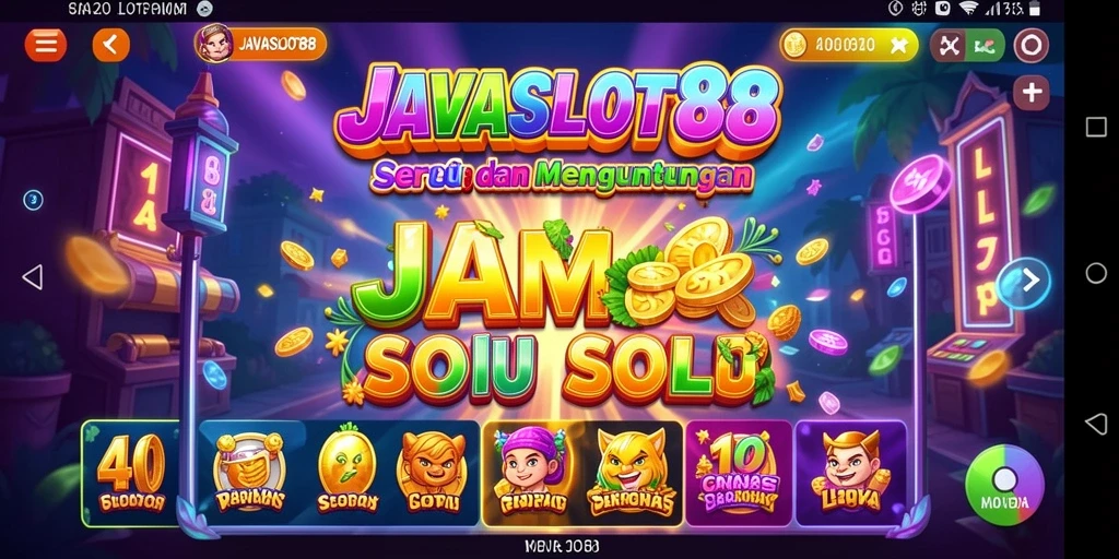 Tampilan gameplay seru dari JAVASLOT88 dengan berbagai pilihan slot.