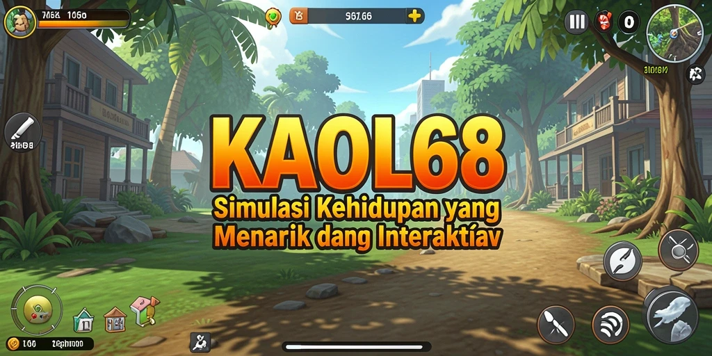 Tangkapan layar menampilkan gameplay KAOL68 dengan suasana simulasi yang hidup.