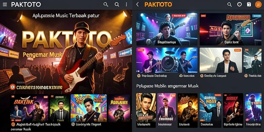 Tampilan gameplay PAKTOTO yang seru dengan berbagai lagu menarik.