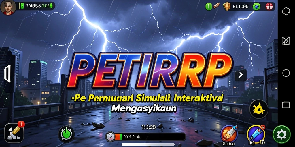 Tampilan gameplay PETIRRP yang menarik dan mendebarkan.