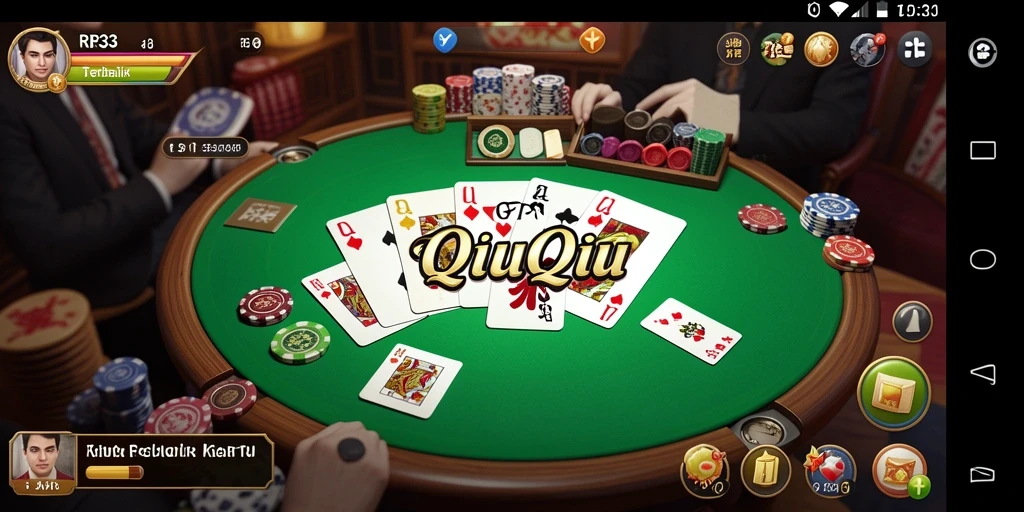 Screenshot utama RR33 menampilkan suasana gameplay QiuQiu yang seru.