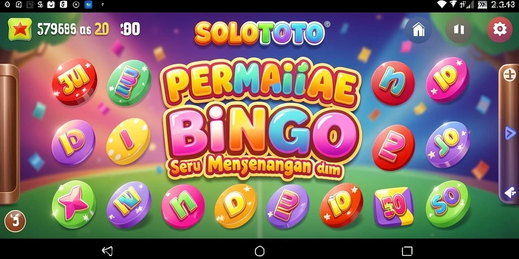 Tampilan gameplay seru di SOLOTOTO dengan suasana Bingo yang menarik.