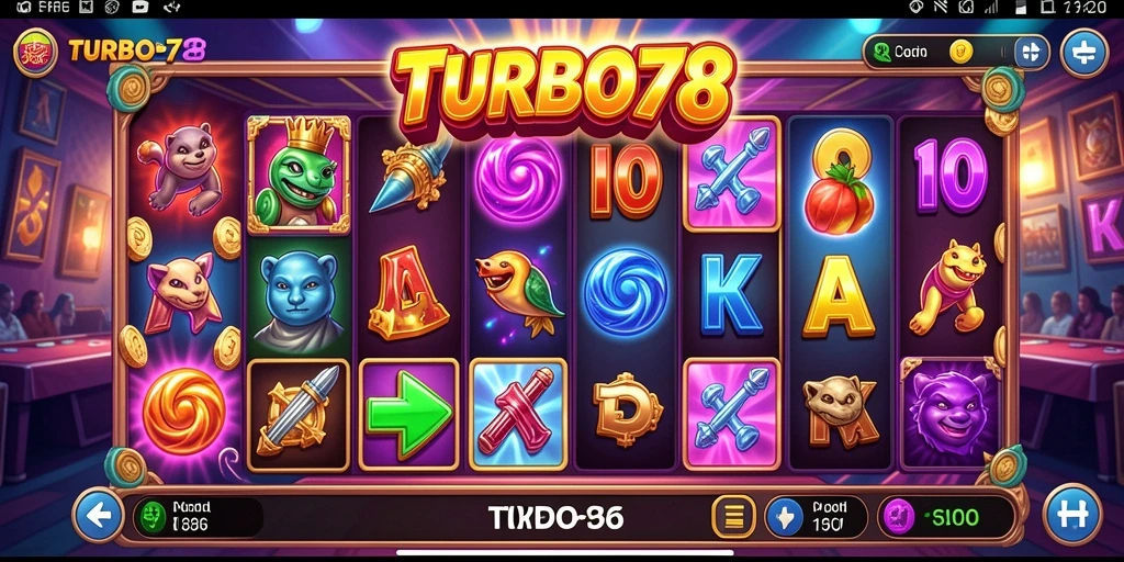Gameplay TURBO78 menampilkan putaran slot yang seru dan menguntungkan.